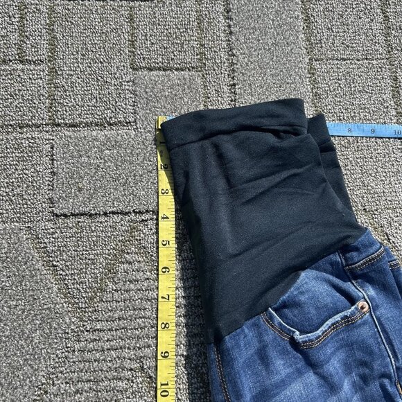 Indigo Poppy Maternity Jeans Women's Medium Blue Slim Elastic Stretchy - Picture 6 of 12